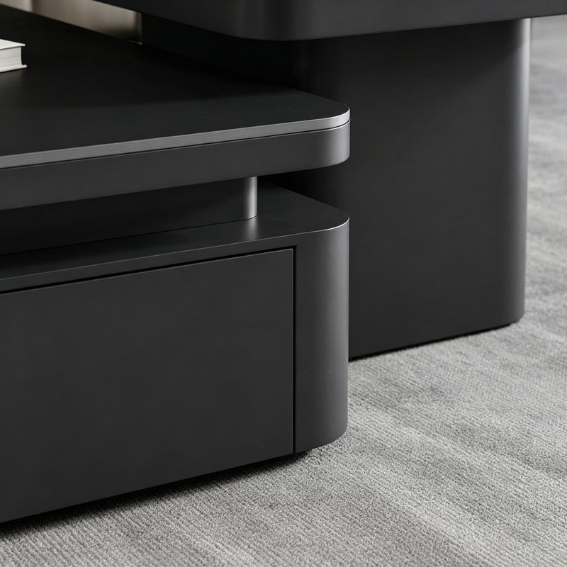 Ensemble de tables basses Square Creative, Noir, H 14,17 po x l 27,55 po x P 27,55 po