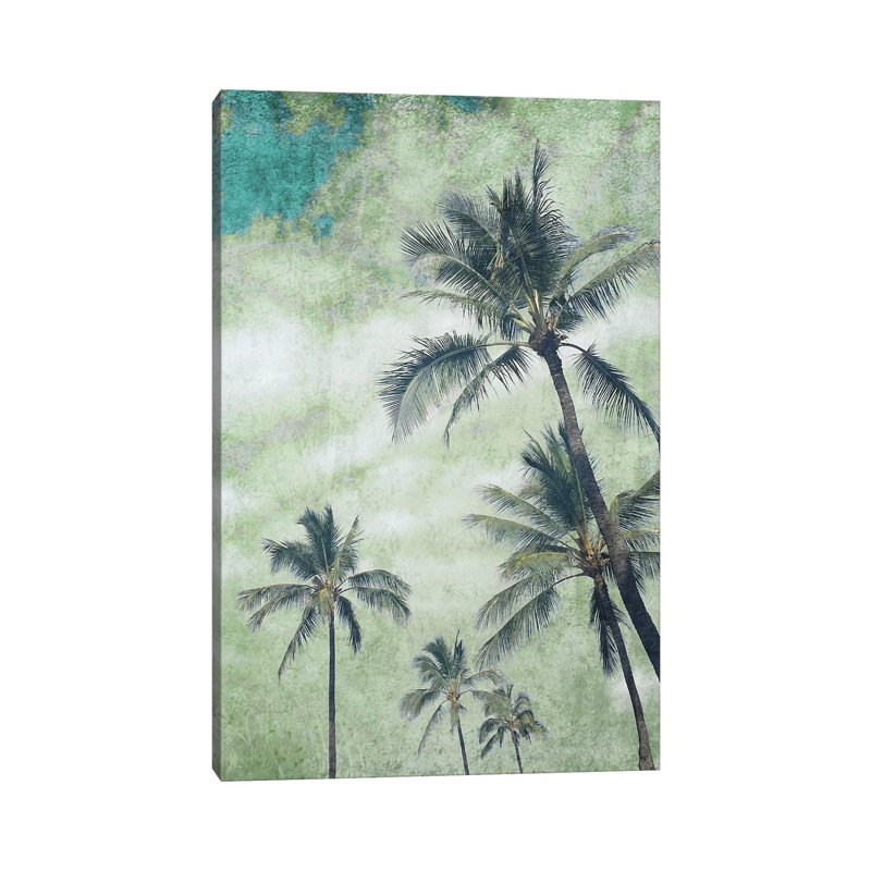 California Blue Beach Palms I by Irena Orlov - Wrapped Canvas Painting, 30.48cm H x 20.32cm W x 1.905cm D