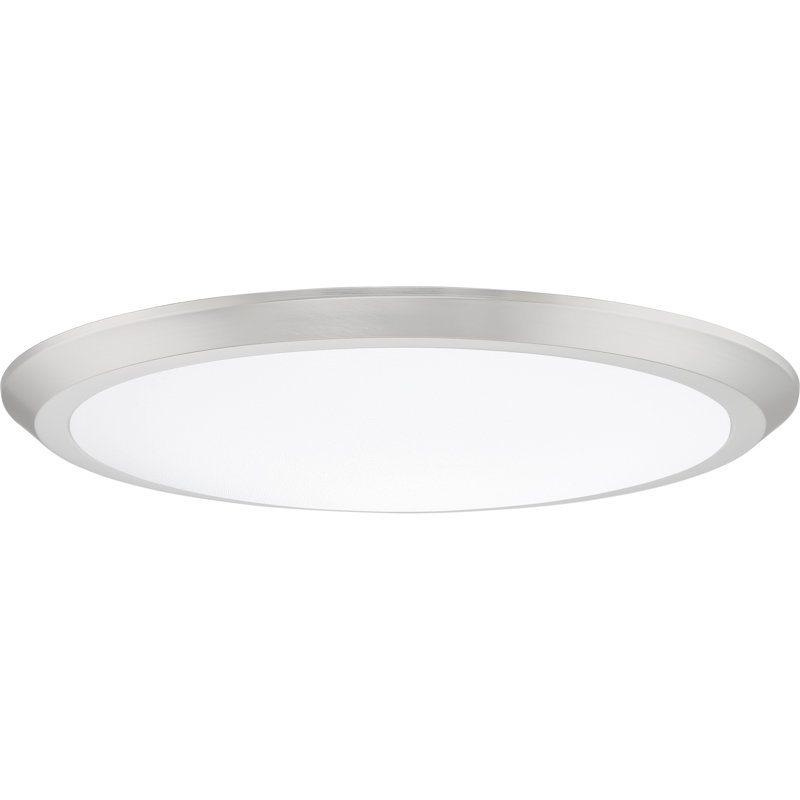 Diem 1-Light LED Flush Mount, 2" H x 16" W x 16" D, Brushed Nickel