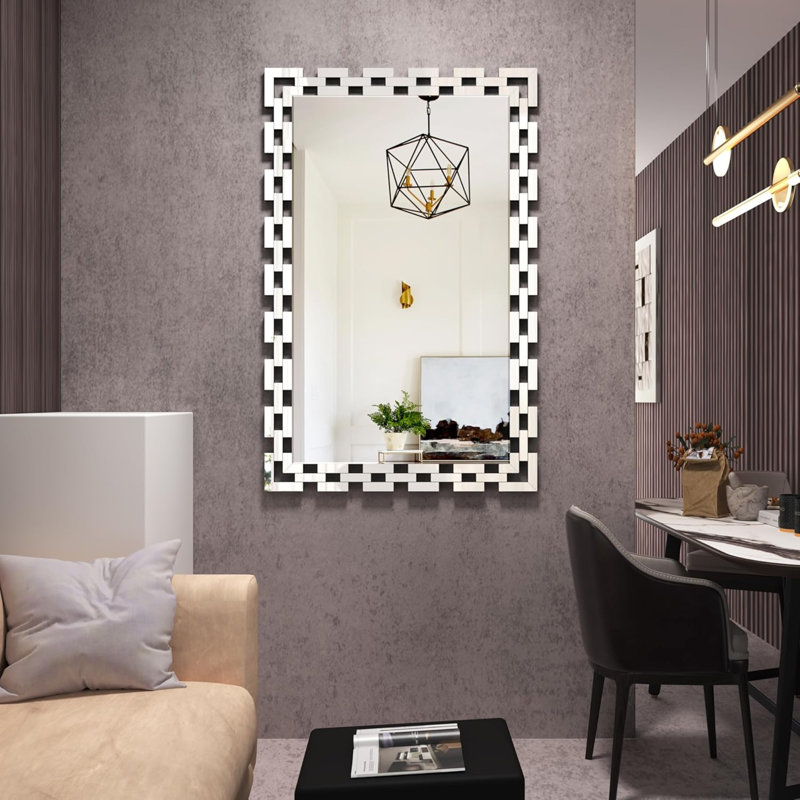 Wall Mirror Decorative - 30 * 46 Inch Large Rectangular Decorative Mirror For Living Room, Modern Accent Glass Wall Mirror For Bedroom, Office