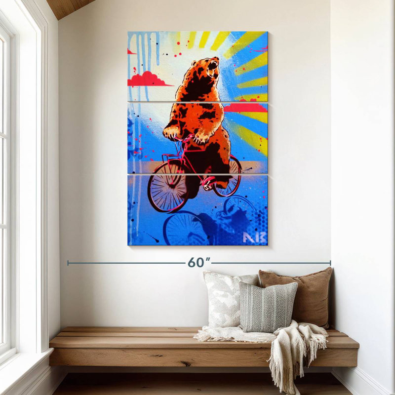 Senne Bear Back Ride, 50" H x 32" W