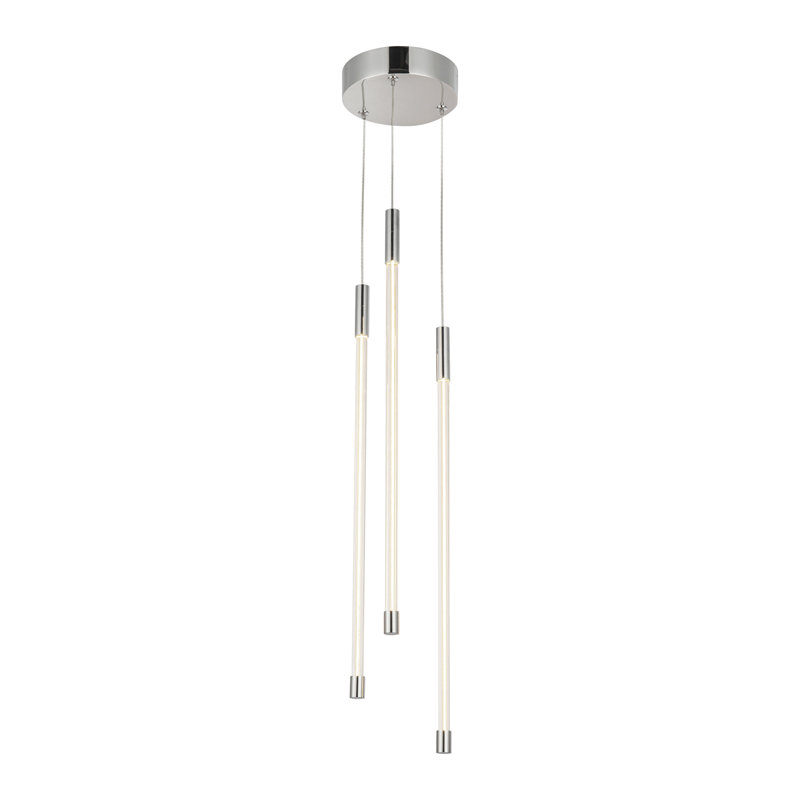 Motif 3 - Light LED Pendant, 20.625" H x 5.5" W x 5.5" D, Chrome