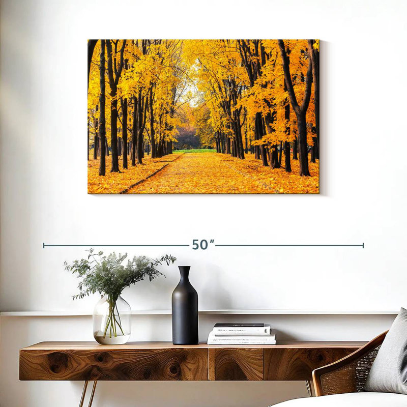 Chemin d'automne doré Alvord, H 24 po x l 36 po