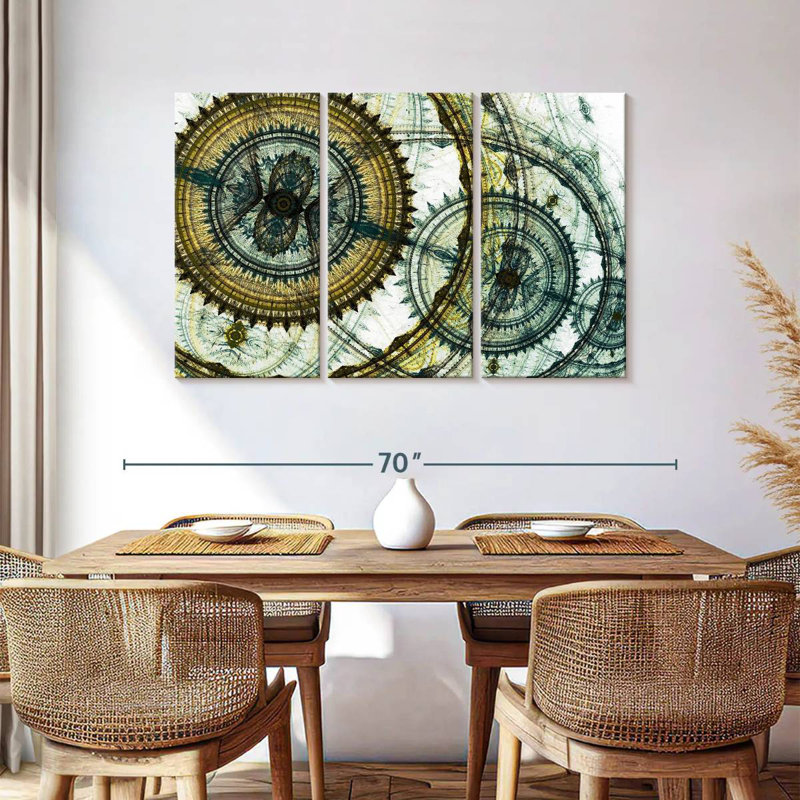 Avery Abstract Steampunk, 36" H x 57" W