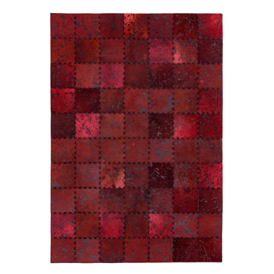 Progress Geometric Leather Hand Woven Area Rug