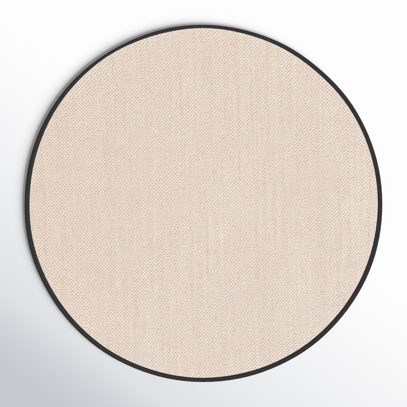 Torbin Marble Black Jute Rug, Round 3'