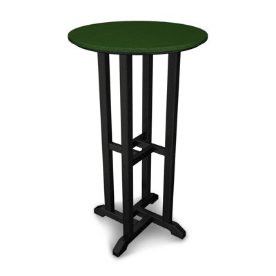 POLYWOOD 24" Round Farmhouse Bar Bistro Table