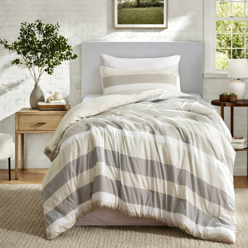Soft Premium Microfiber Bedding Sets, Twin Xl Stripe Style For Home