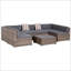 Ensemble de canapé d'extérieur en osier 7 pièces pour des sièges de patio confortables et polyvalents-1285707091-1285707088