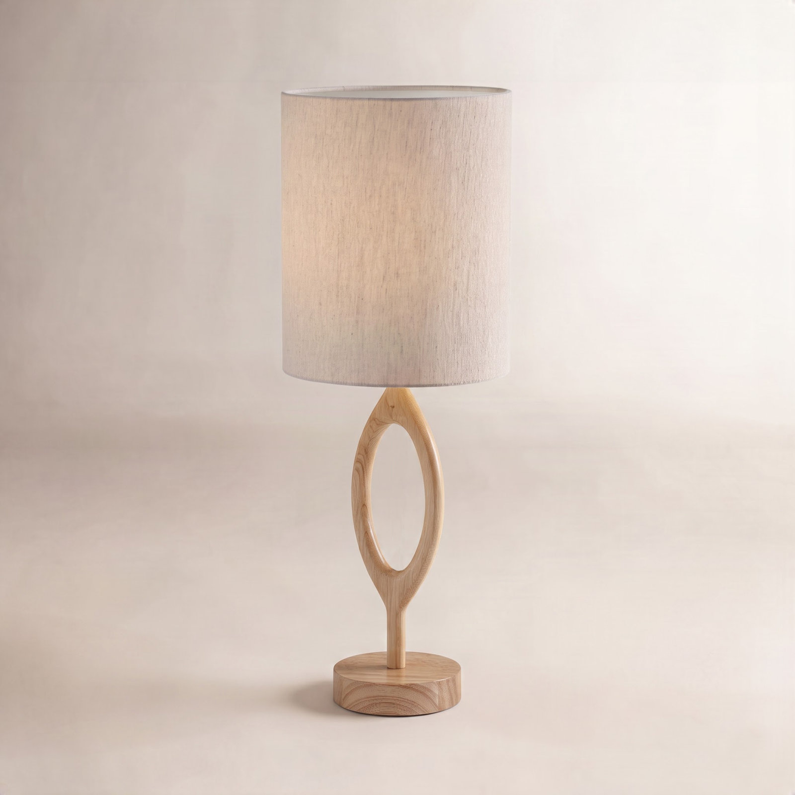 Osie Solid Wood Table Lamp, Natural, Beige