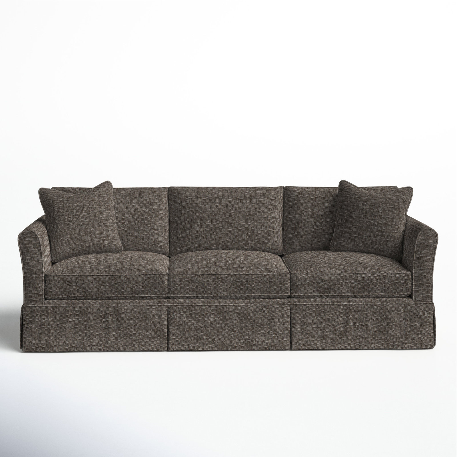 Shelby 82'' Upholstered Sofa, Drusky Charcoal Sustain® Basketweave