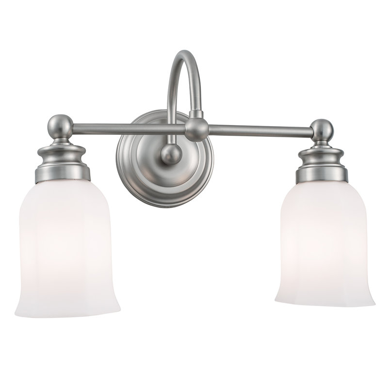 Emily 11.5'' Wide 2-Light Vanity Light - Brushed Nickel, Nickel