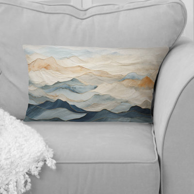 Majestic Mountain Peaks - Mountains Printed Throw Pillow