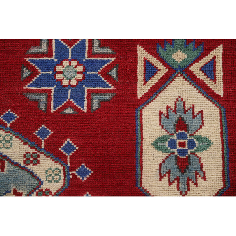 Tapis bleu fait à la main Kazak
