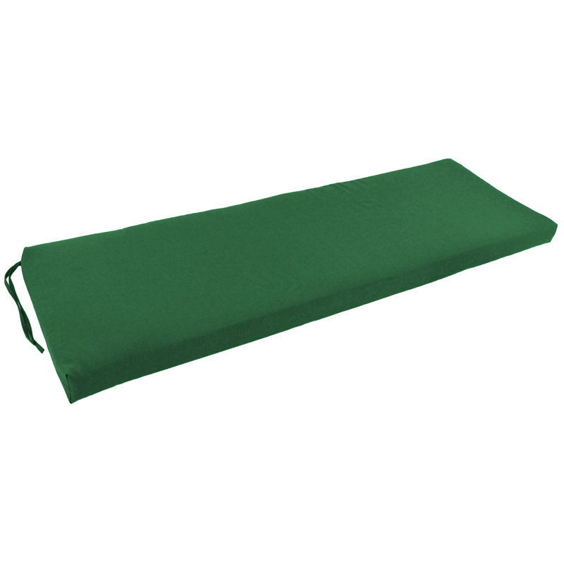 Outdoor 3'' Seat Cushion, Forrest Green Velvet, 48" W x 19" D