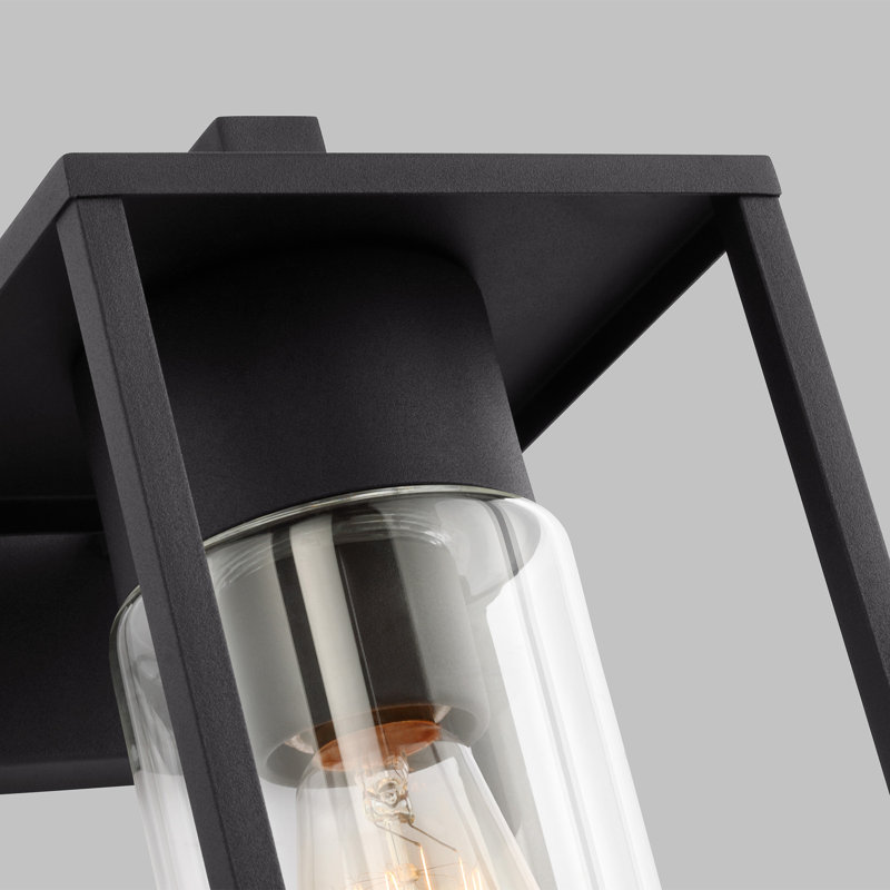Vado 1 - Light Outdoor Wall Lantern, 14.63" H x 6.38" W x 6.38" D, Black