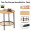 Ensemble de patio pour 2 personnes Boho avec chaises en corde tissée et table d'appoint