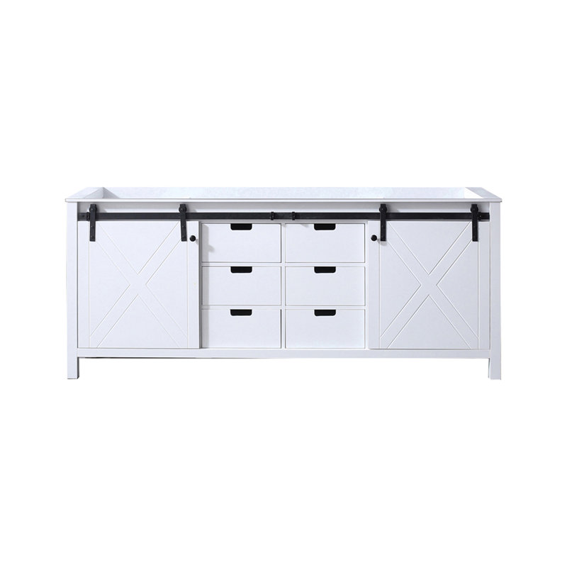 Meuble-lavabo double blanc l 80 po x P 22 po