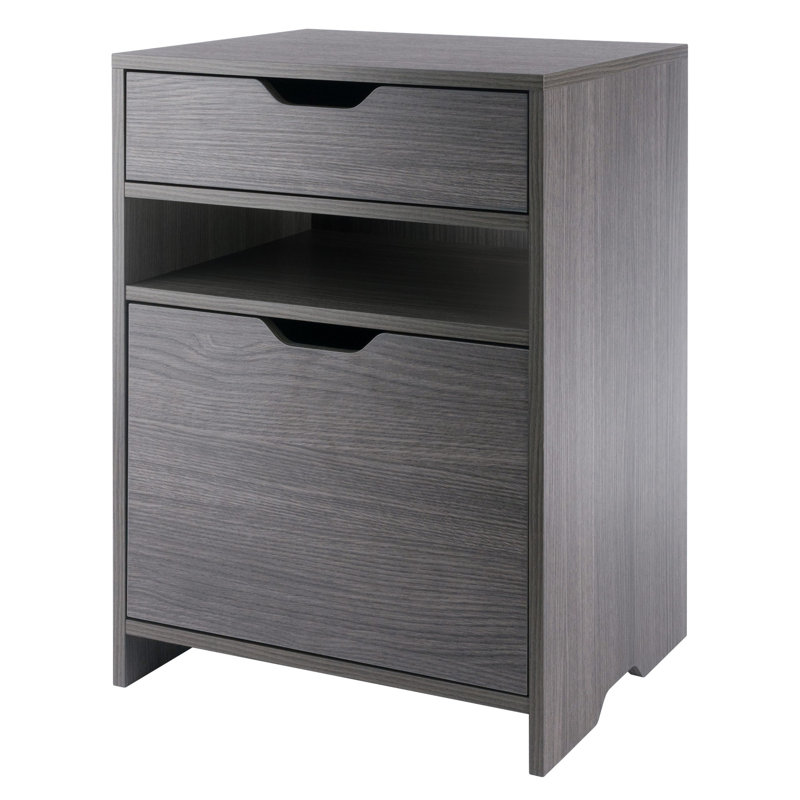 19.2'' Wide 2 -Drawer File Cabinet, Charcoal