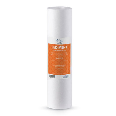 iSpring FP15 NSF/ANSI 58 Certified 5 Micron 10"x2.5" Standard Sediment Water Filter Filter Cartridges