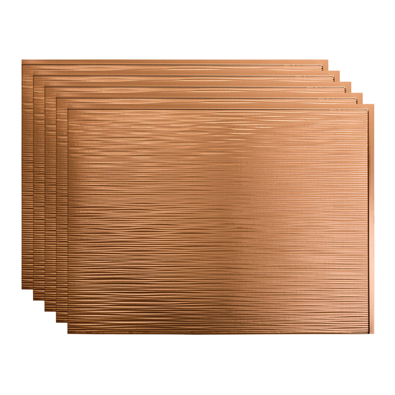 Panneau de dosseret décoratif en vinyle 18,25 po x 24,25 po FASÄDE Ripple, Chrome poli