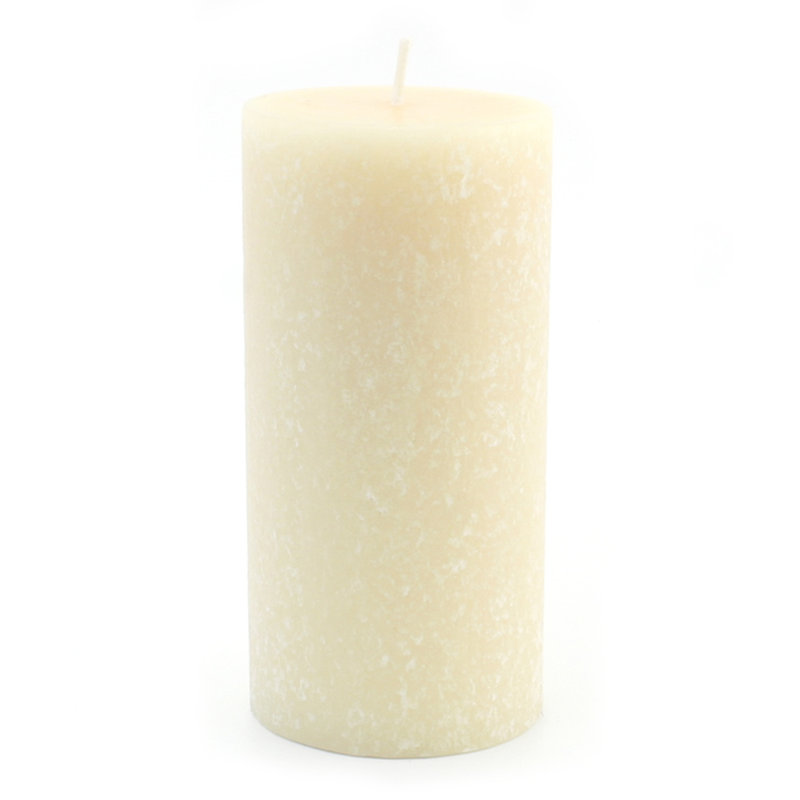 Timberline Unscented Pillar Candle, Buttercream, 6" H x 3" W x 3" D