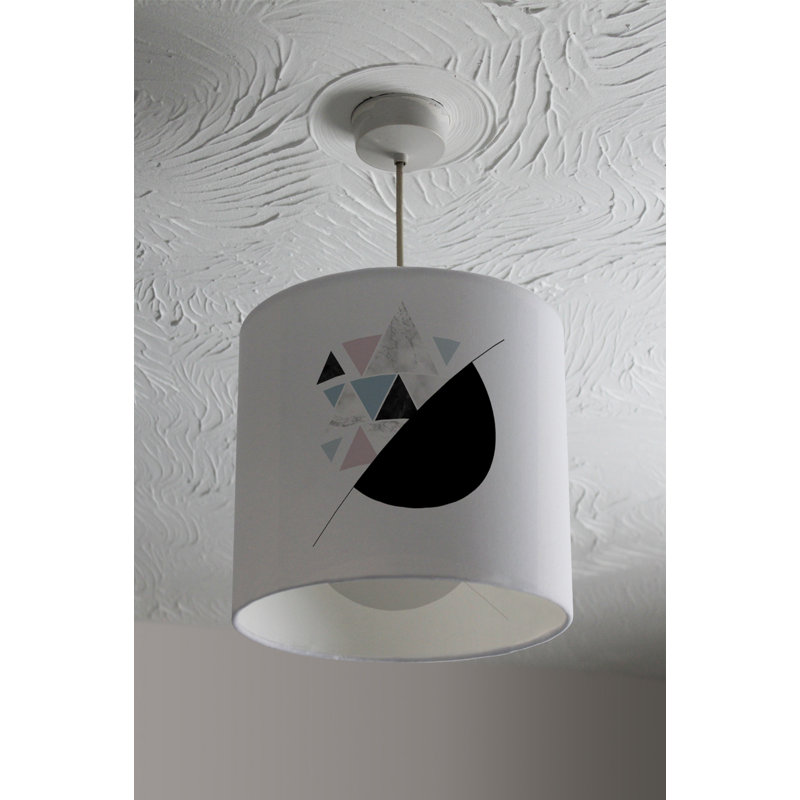 Cotton Drum Lamp Shade ( Uno ), 22cm H x 25cm W x 25cm D