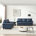 Navy Blue Faux Leather