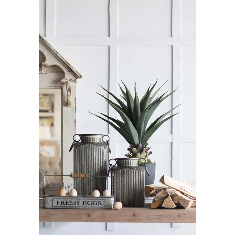 Boîte à fleurs en fer 100% Lavallée, H 15 po x l 6,8 po x P 6,8 po