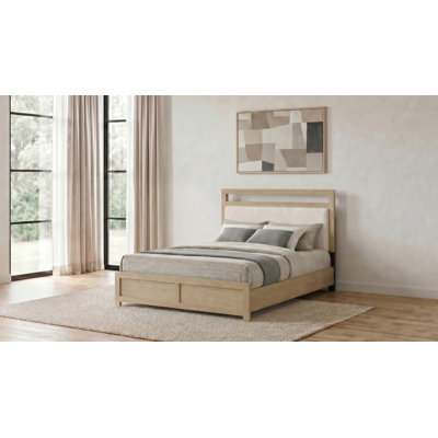 Hendricks Queen Panel Headboard Platform Bed Light Oak