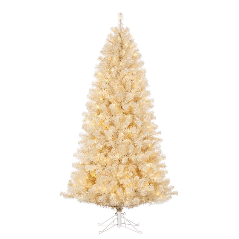 Kurt Adler 7-Foot Pre-lit LED Twinkle Cream Colored Tree