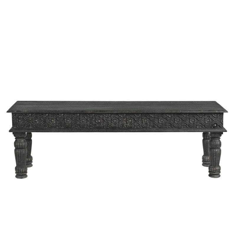 Banc en bois sculpté