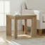 Marva 24" Wide Pine Wood Side Table w/ Glass Top, Light Warm Wash