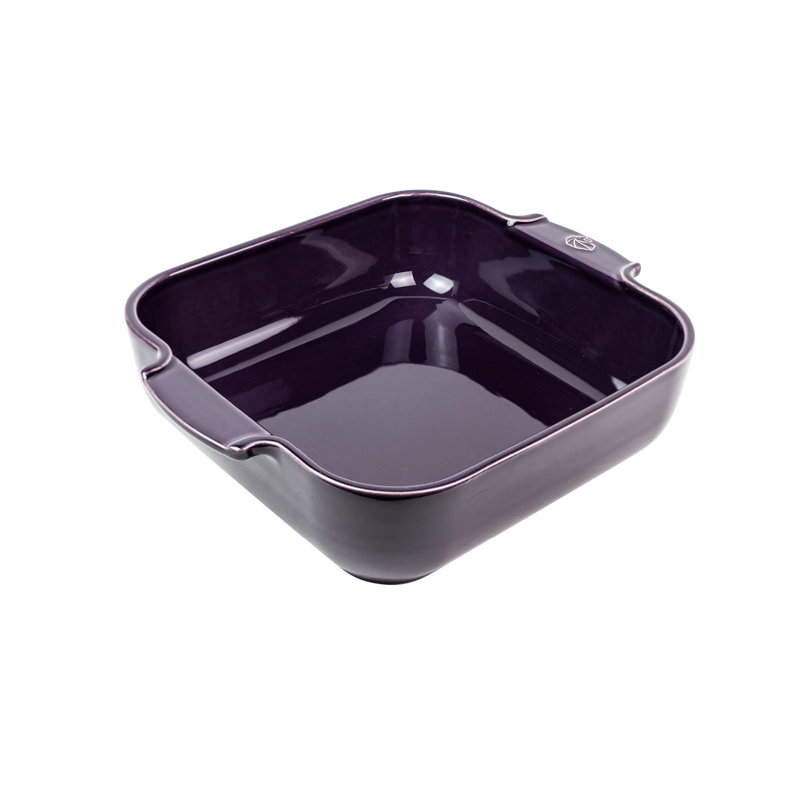 PEUGEOT Appolia 3 pte Plat de cuisson carré en céramique, Aubergine,  H 2,5 po x L 11 po x l 9 po