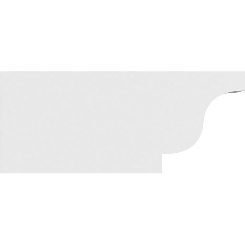 6"W x 10"H x 24"L Standard Newport Architectural Grade PVC Rafter Tail, 10"H x 6"W x 24"D
