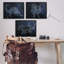 «Night Sky Dinosaur Constellations», ensemble de 3 giclées encadrées par Daphne Polselli-832503622-832503617