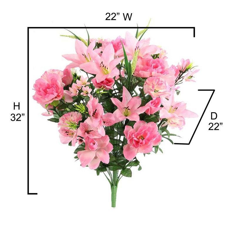 Buissons de fleurs artificielles, Rose