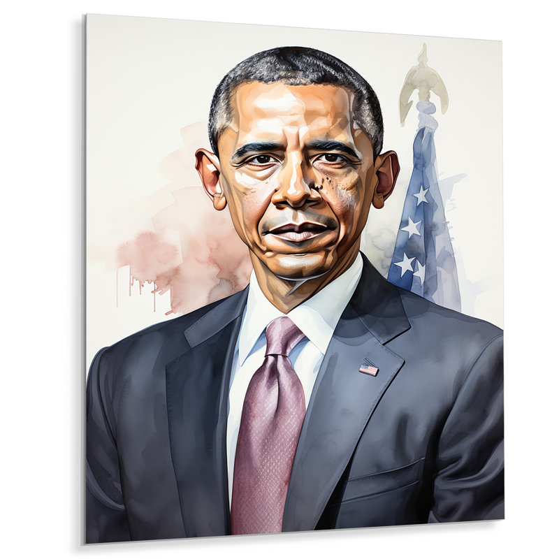 Obama President Portrait, 32" H x 16" W x 1" D