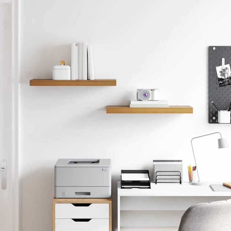 Floating Shelf, 4cm H x 60cm W x 23cm D, Brown