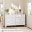 White 54" Wide 7-Drawer Dresser, Modern Wood Chest with Deep Drawers-143970781