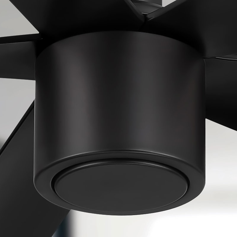 RAVIAN 5-Blade Ceiling Fan With Remote - (No Light), 60", Matte Black