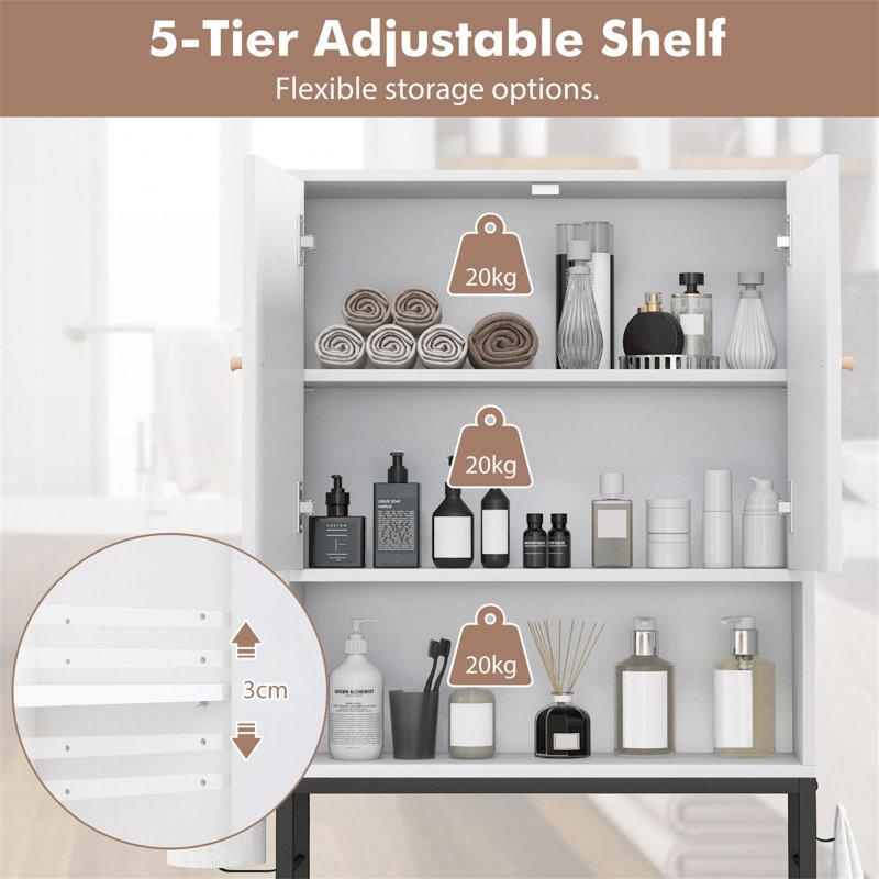 Freestanding Over The Toilet Storage, White