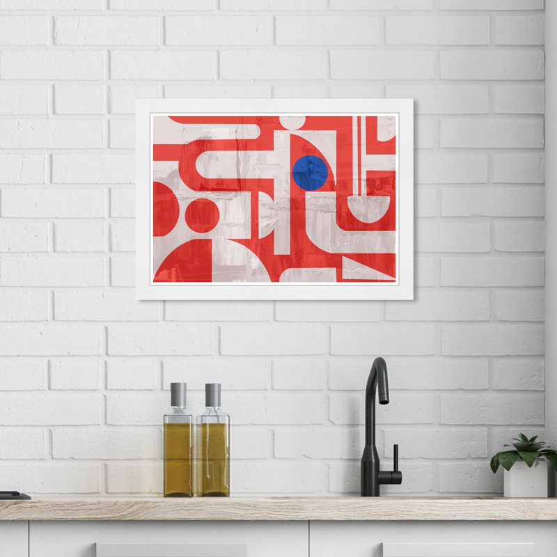Abstract Logo, White Framed