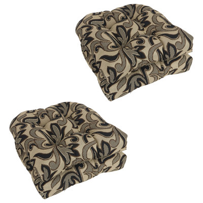 19-Inch Rounded Back Tapestry Chair Cushions (Set Of 4)
