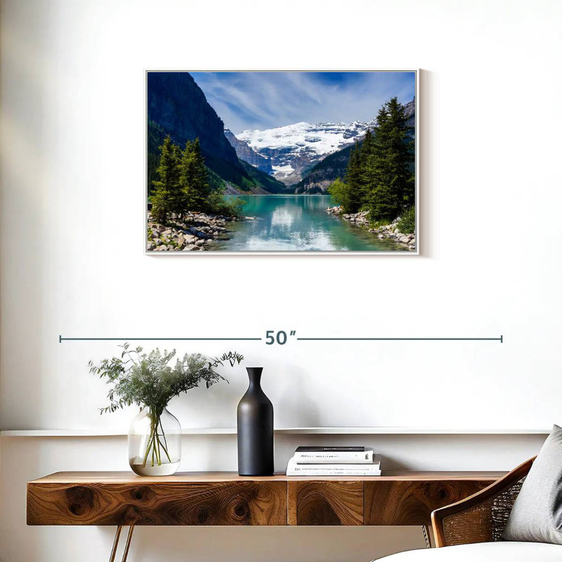 Splendide lac Louise, Cadre flottant blanc, 31 po x 21 po