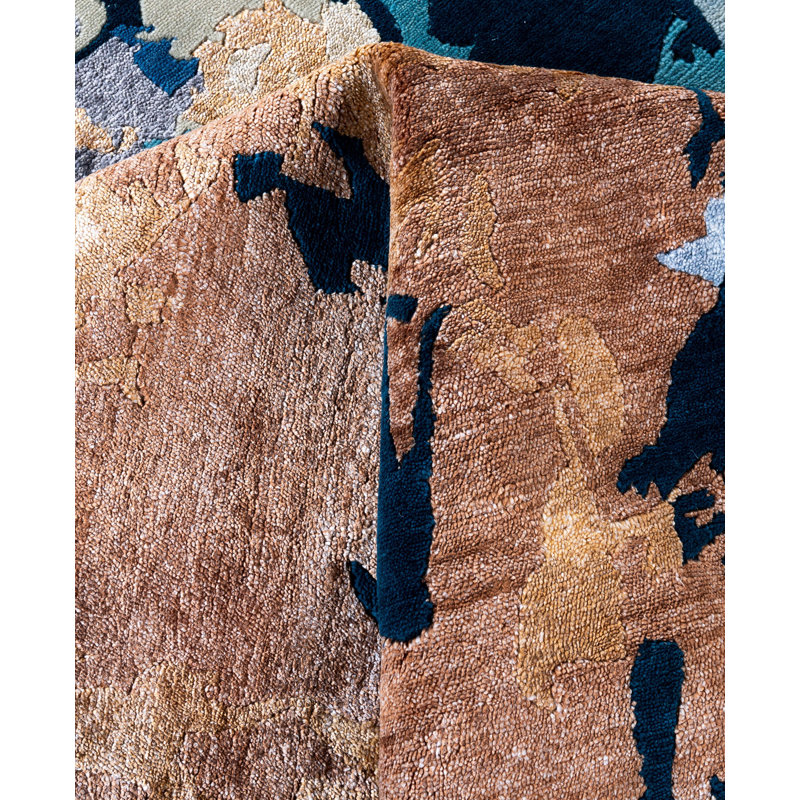 Overdyed One-of-a-Kind Rectangle 9'2" X 12'2" Area Rug