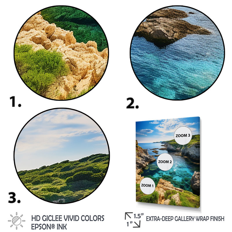 Espagne sérénité côtière à Menorcain - Décoration murale nautique et plage, Cadre photo noir, H 20 po x l 12 po x P 1 po