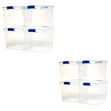 Sterilite Large Nesting ShowOffs Clear File Box w/ Handle and