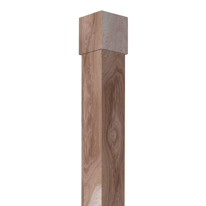 5.625 In. D X 5.6875 In. W X 104 In. L Unfinished Maple Lally Column Wrap, Natural Hickory