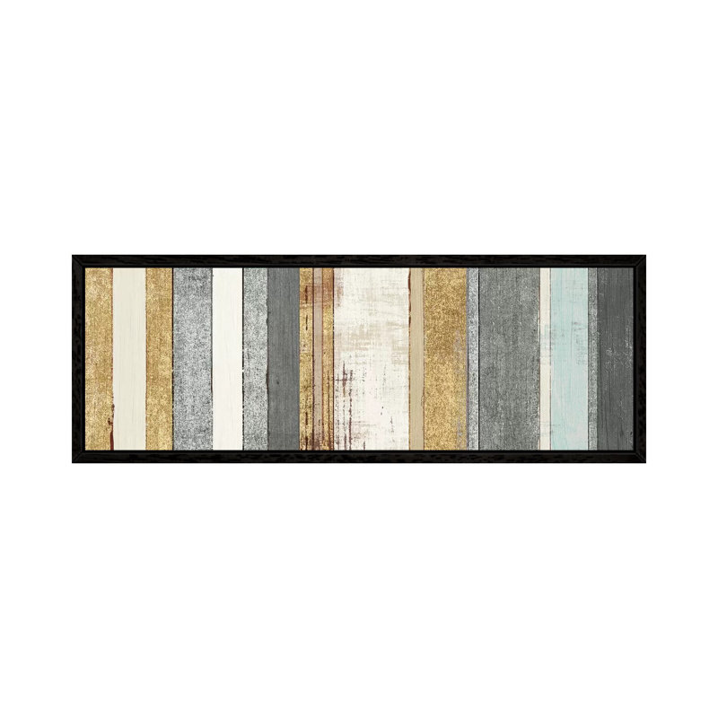 Beachscape XII by Michael Mullan - Panoramic Print on Canvas, 30.48 cm H x 91.44 cm W, Black Framed Canvas